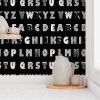 Alphabet pattern black