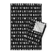 Alphabet pattern black