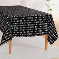 Alphabet pattern black