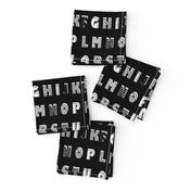 Alphabet pattern black