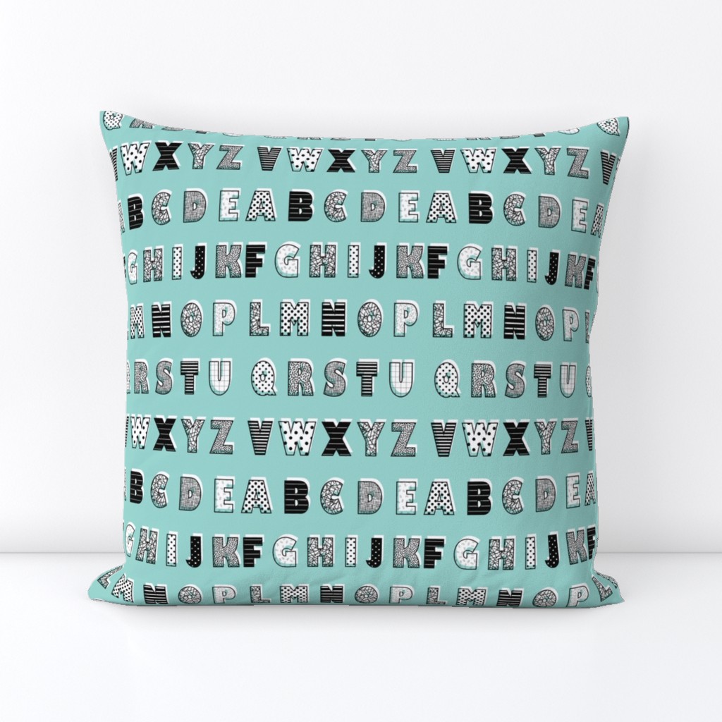 Alphabet pattern green