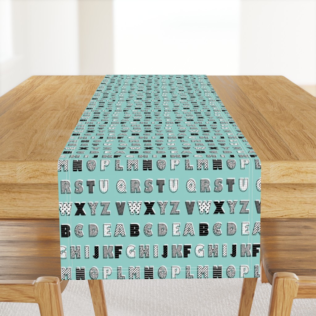 Alphabet pattern green