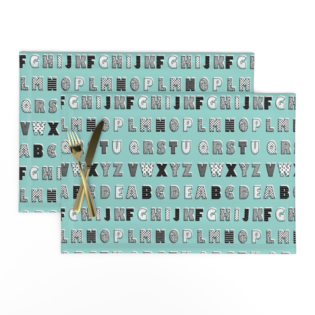 Alphabet pattern green