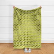 Alphabet pattern mustard