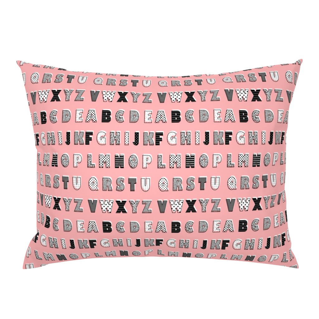 Alphabet pattern  pink