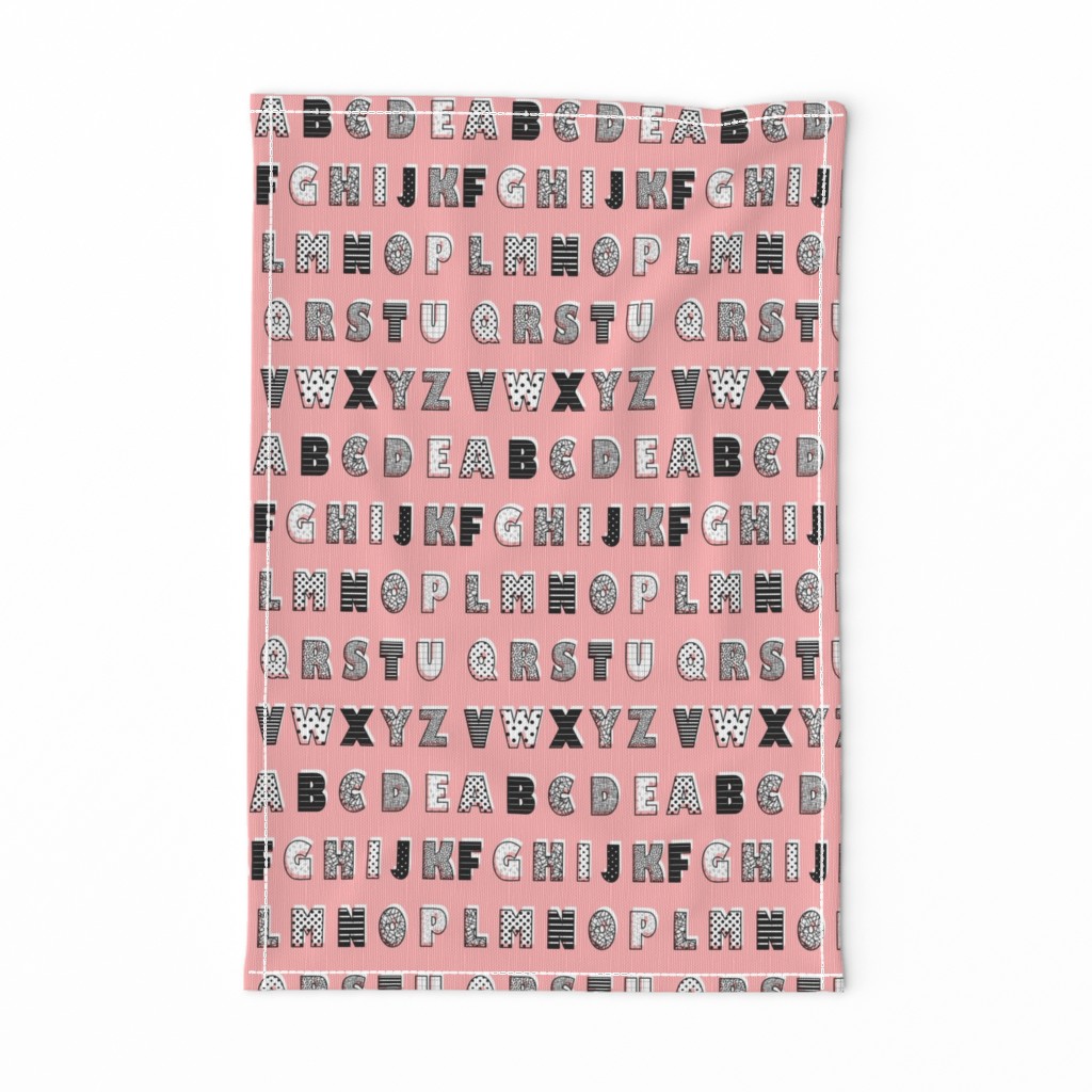 Alphabet pattern  pink