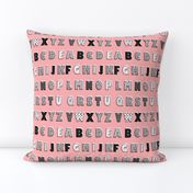 Alphabet pattern  pink