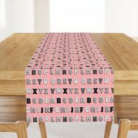 Alphabet pattern  pink