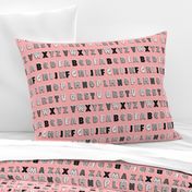 Alphabet pattern  pink