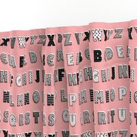 Alphabet pattern  pink