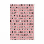 Alphabet pattern  pink