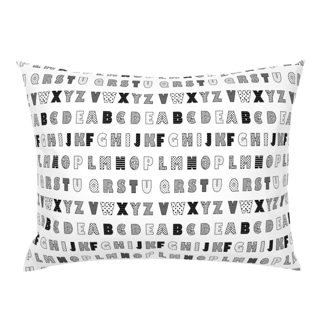 Alphabet pattern  white