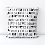 Alphabet pattern  white