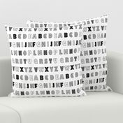 Alphabet pattern  white