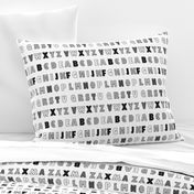 Alphabet pattern  white