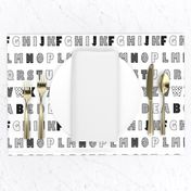 Alphabet pattern  white