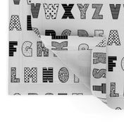 Alphabet pattern  white