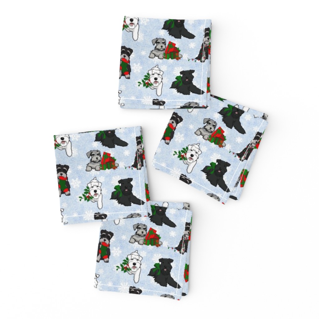 Christmas Schnauzers and Snowflakes Large 