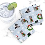 Christmas Schnauzers and Snowflakes Large 