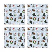 Christmas Schnauzers and Snowflakes Large 