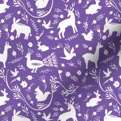 Woodland Otomi - Purple Background (small)