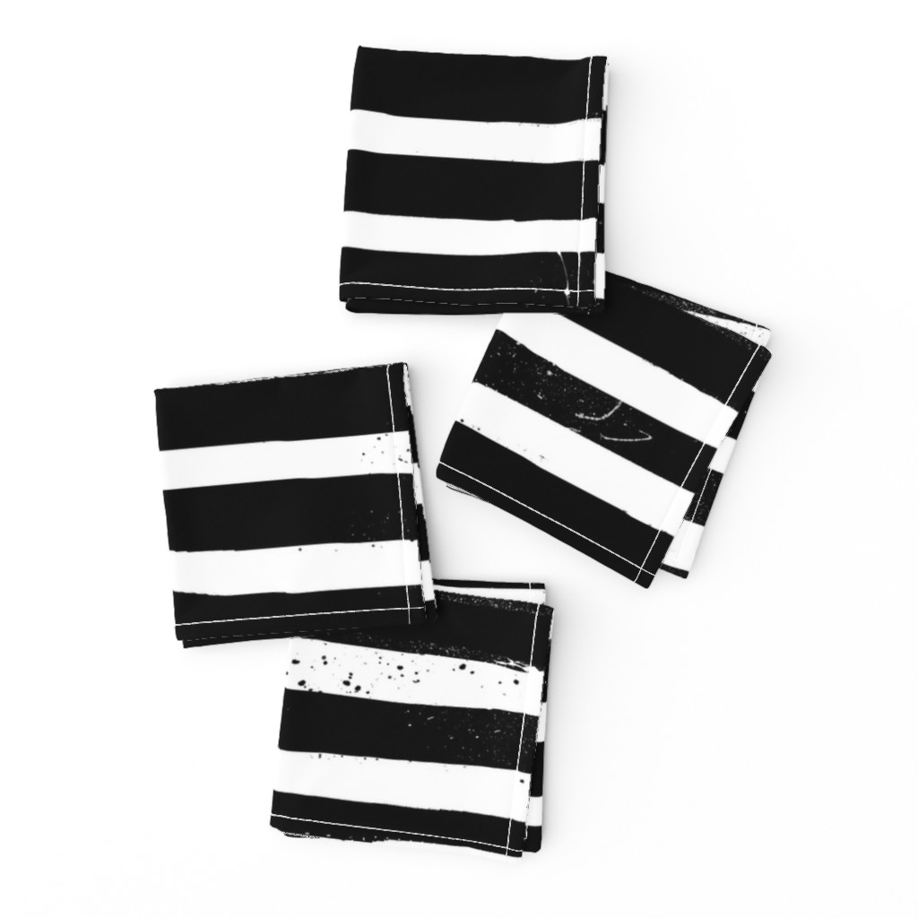 Black & White Painted Stripes