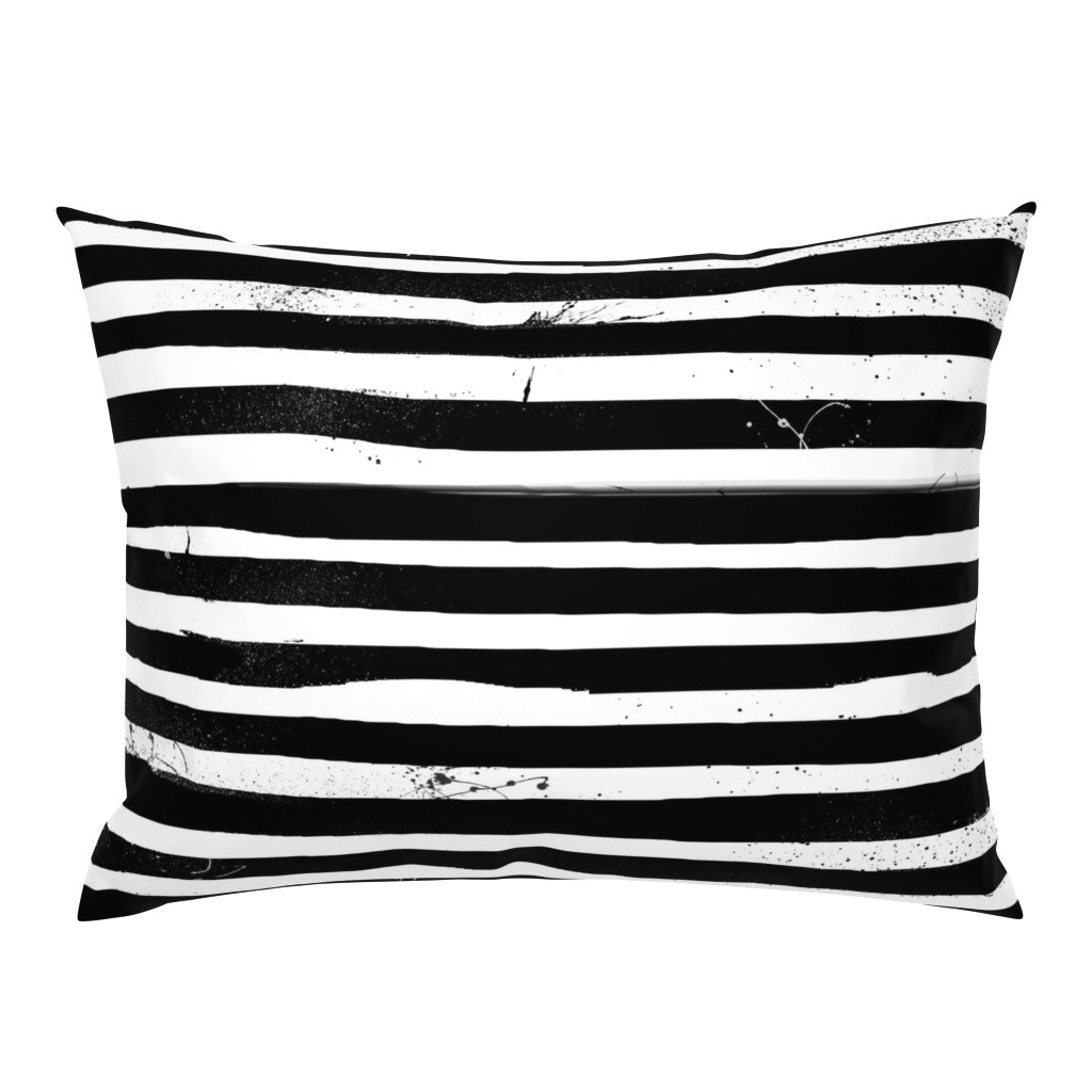 Black & White Painted Stripes