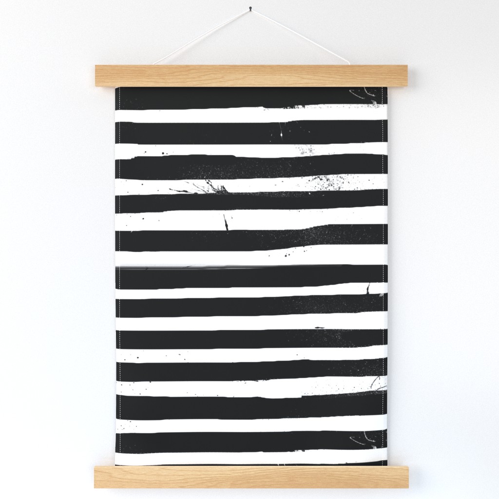 Black & White Painted Stripes