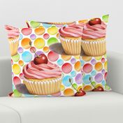 Pink Cupcake Polka Dots