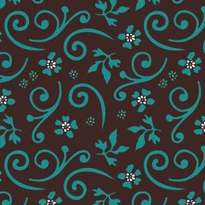  Tropical flower coordinating pattern | 2