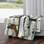 Deer & Birch Trees Pillow