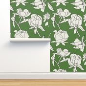 Roses in Cream and Green, smaller print