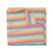 Retro rainbow chevron stripes