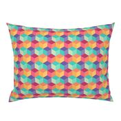 Retro rainbow cube pattern pattern