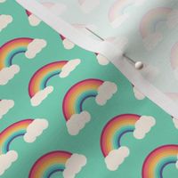 Simple bright rainbow cloud pattern