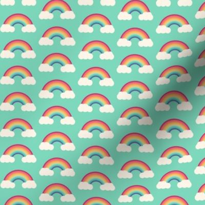 Simple bright rainbow cloud pattern