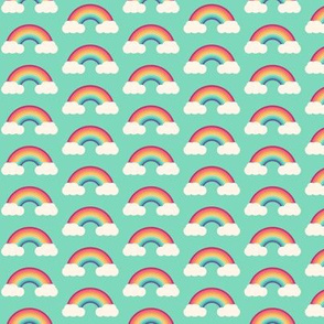 Simple bright rainbow cloud pattern