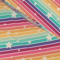 Rainbow stripes with stars