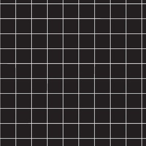 Grid White On Black