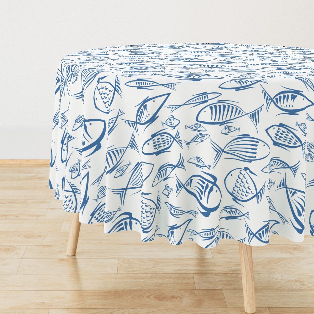 fishes white navy  