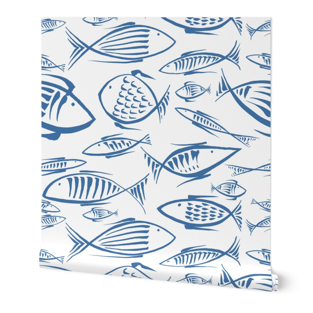 fishes white navy  