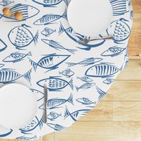 fishes white navy  