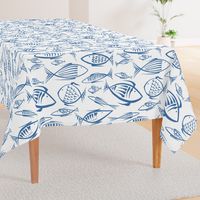 fishes white navy  