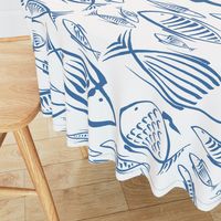 fishes white navy  