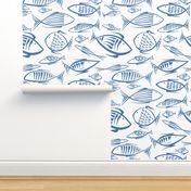 fishes white navy  