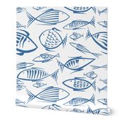 fishes white navy  