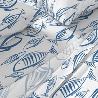 fishes white navy  