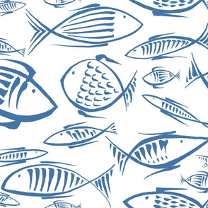 fishes white navy  