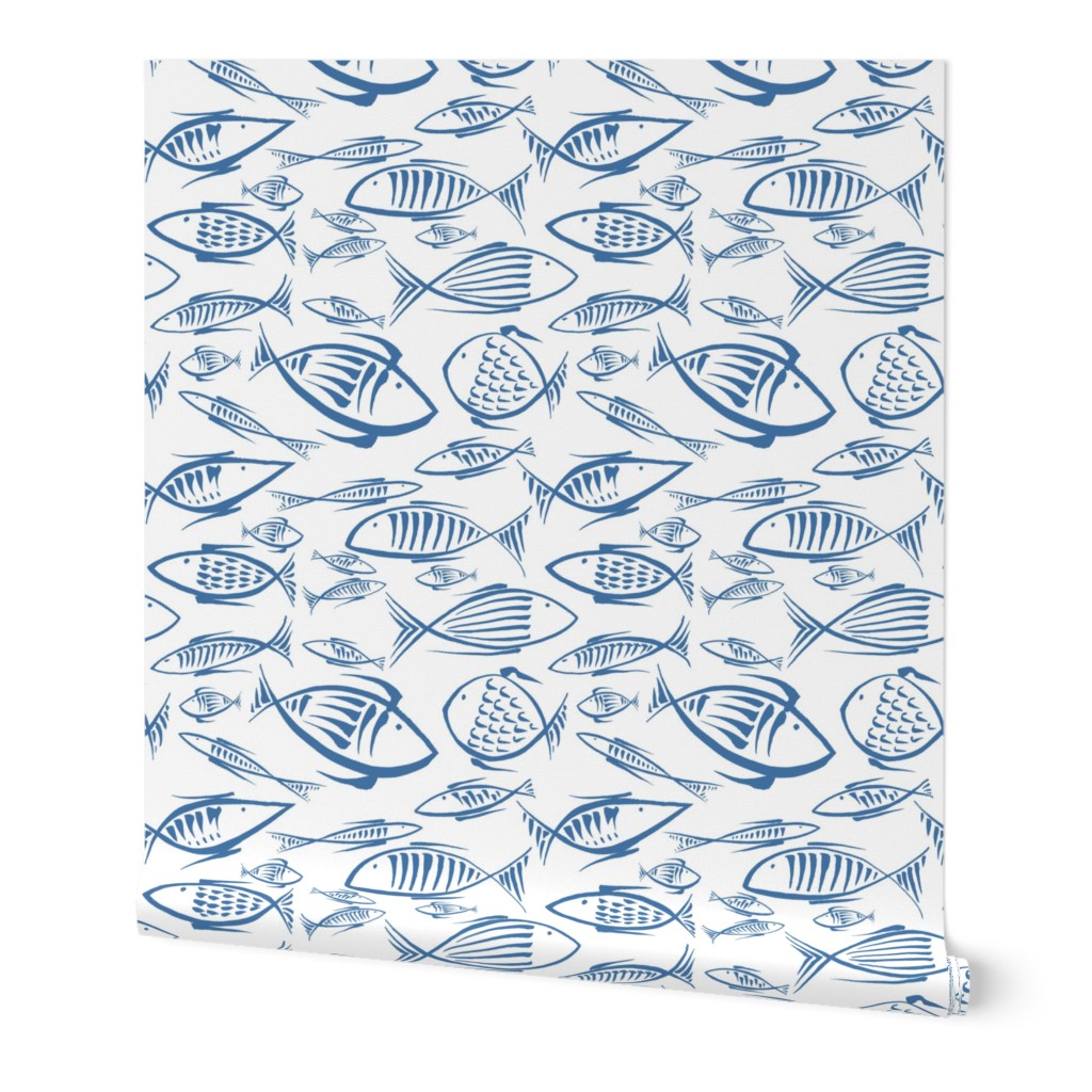 fishes white navy50 