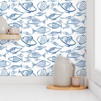 fishes white navy50 